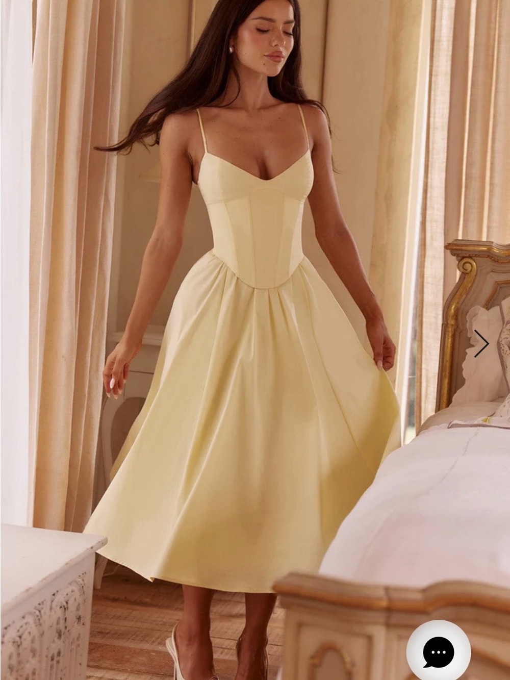 Babyboo MARIELLA MIDI DRESS - LEMON Medium NWT - Picture 2 of 7